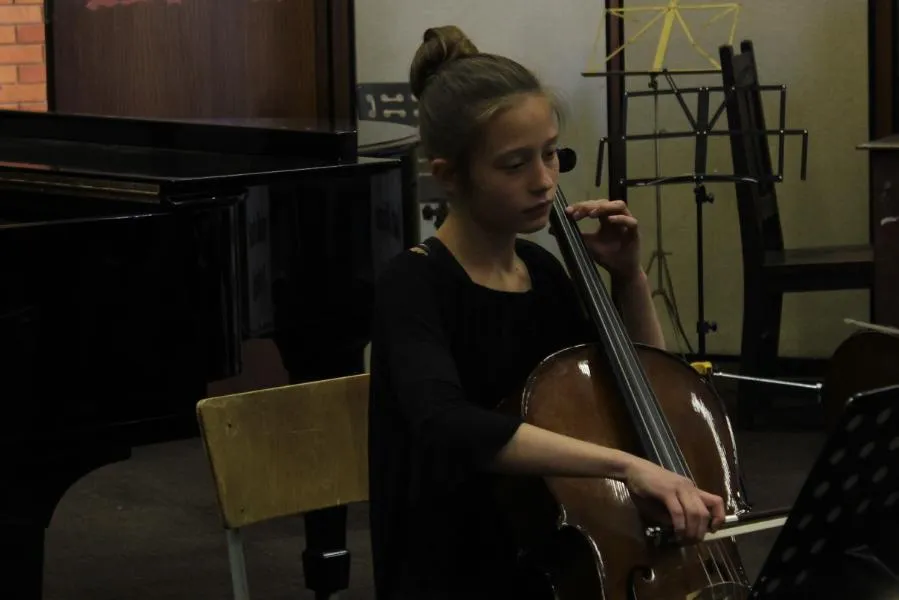 Young performer at piano