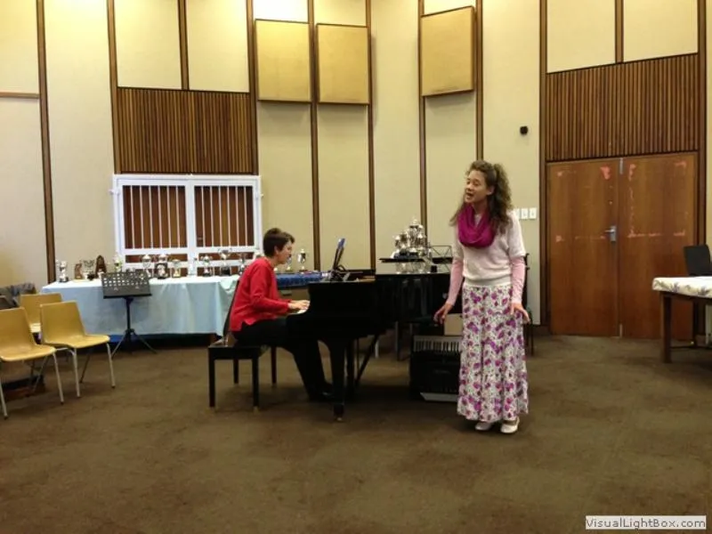 Vocal performance with piano accompaniment