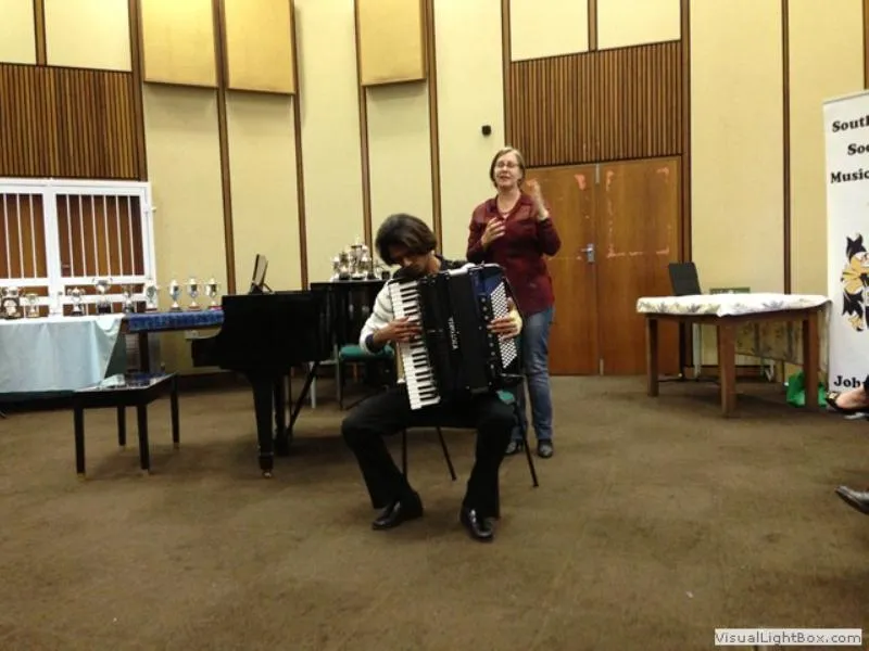 Young vocalist performing