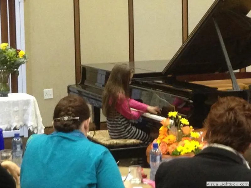 Piano performance at another venue