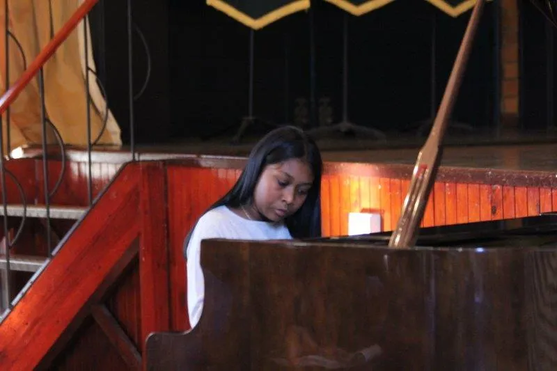 Piano performance at church venue