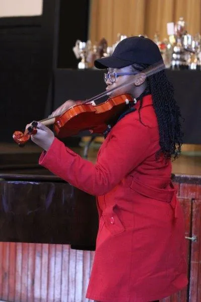 Trophy presentation with SASMT banner