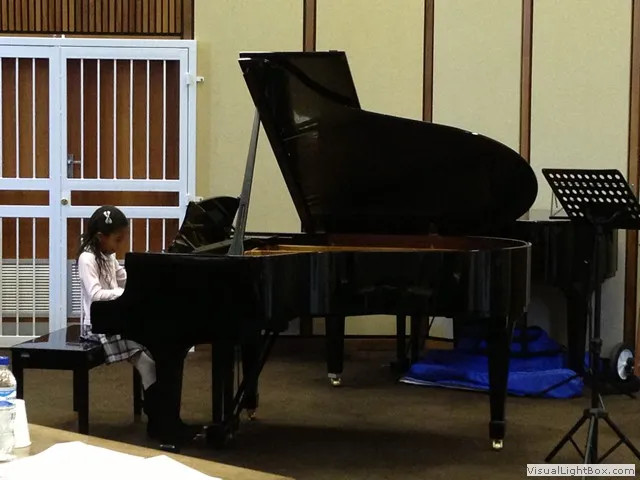 Pianist at grand piano